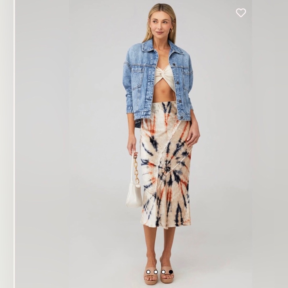 FREE PEOPLE SERIOUS SWAGGER TIE DYE SKIRT
